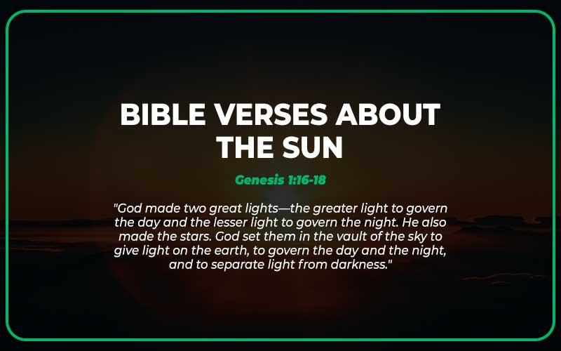 Bible Verses About the Sun