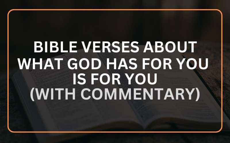 Bible Verses About What God Has for You Is for You