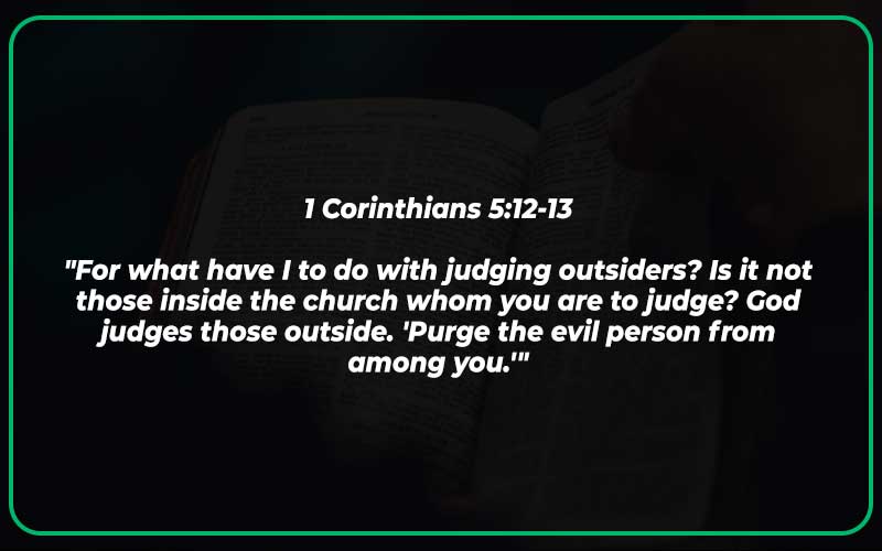1 Corinthians 5:12-13