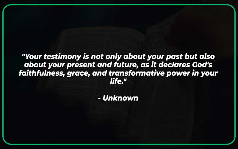 quote about testimony