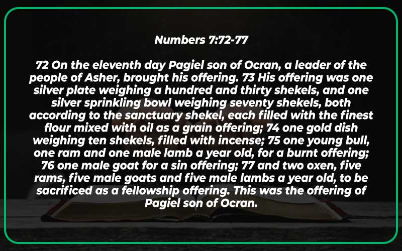 Numbers 7:72-77