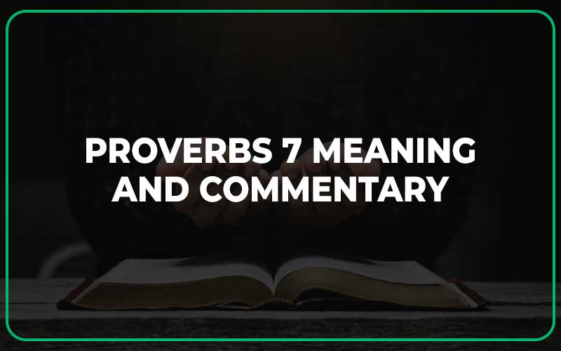 Proverbs 7 Meaning and Commentary