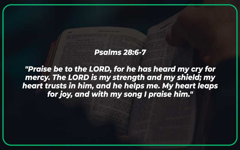 Psalms 28 6-7