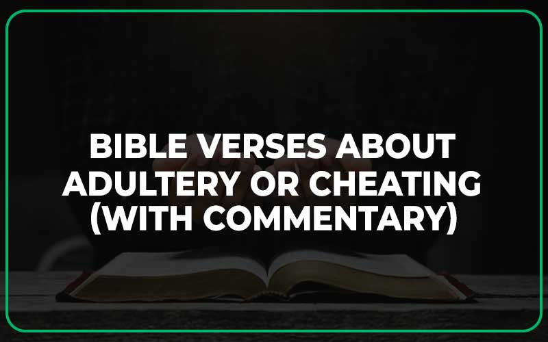 Bible Verses About Adultery Or Cheating