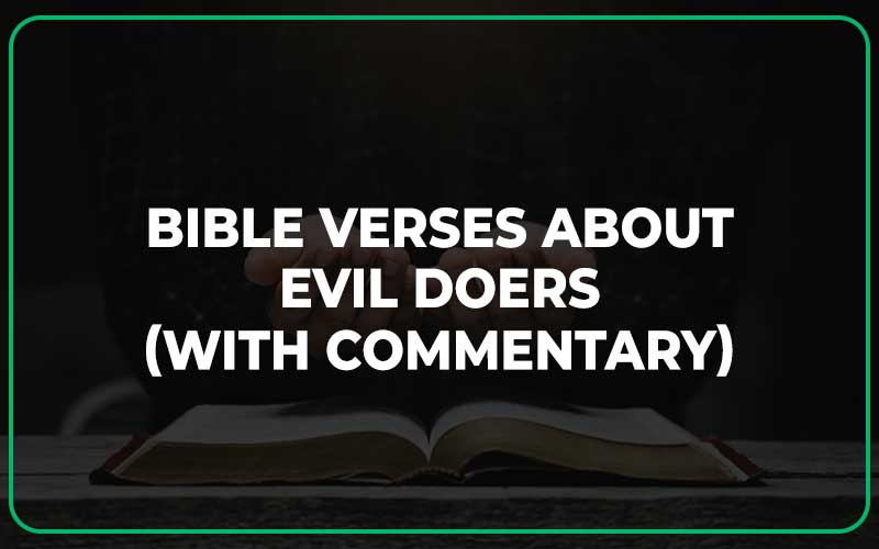 Bible Verses About Evil Doers