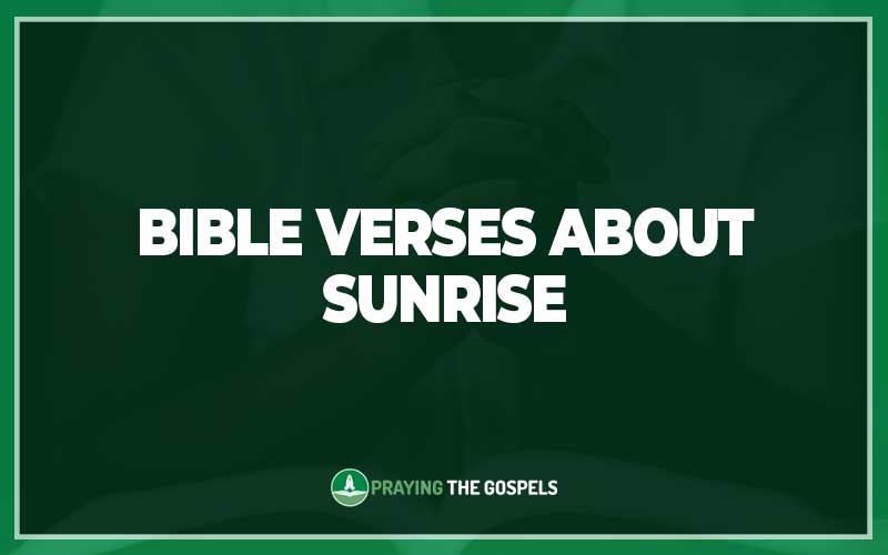 Bible Verses About Sunrise