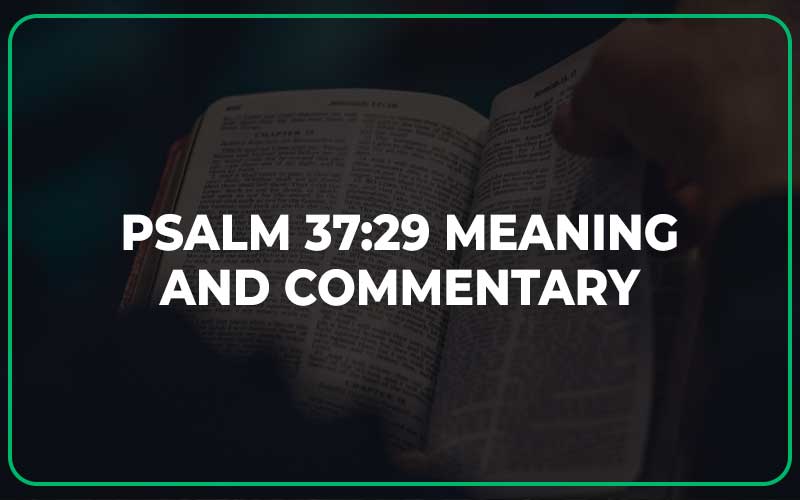 Psalm 37:29 Meaning and Commentary