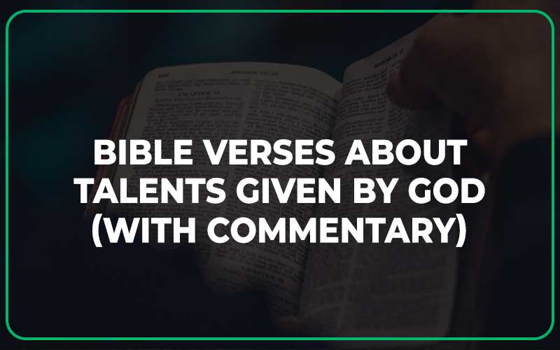 Bible Verses About Talents Given By God