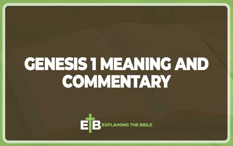 Genesis 1 Meaning and Commentary