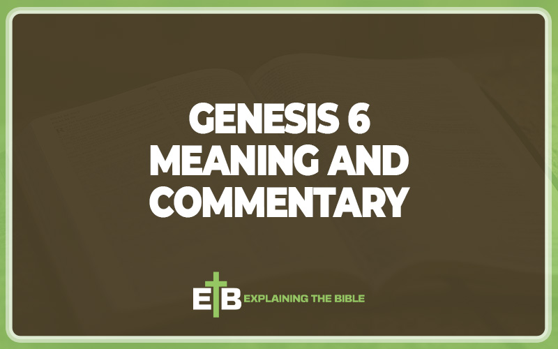 Genesis 6 Meaning and Commentary