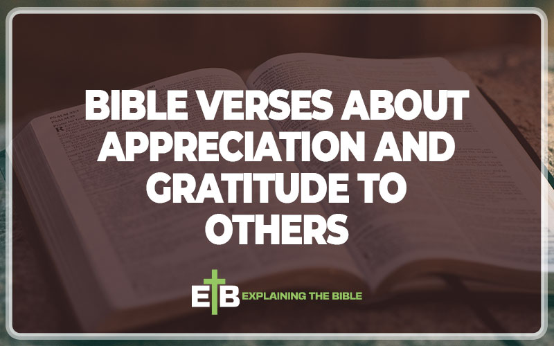 Bible Verses About Appreciation And Gratitude To Others