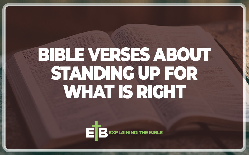 Bible Verses About Standing Up For What Is Right