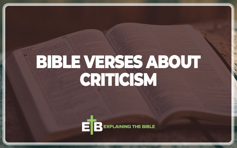 Bible Verses About Criticism