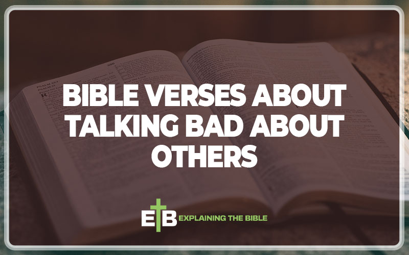 Bible Verses About Talking Bad about Others