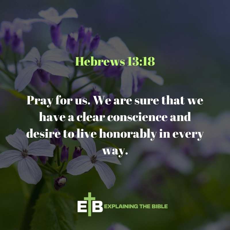 Hebrews 13:18