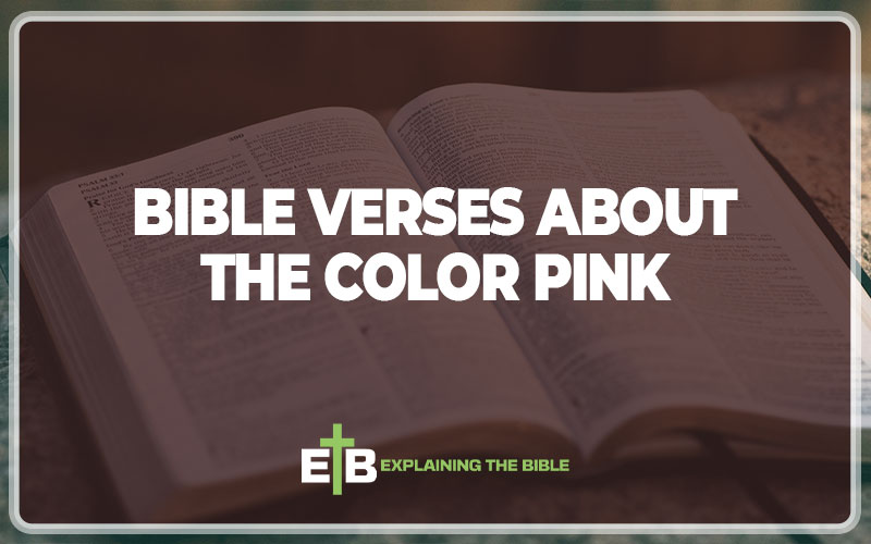 Bible Verses About the Color Pink