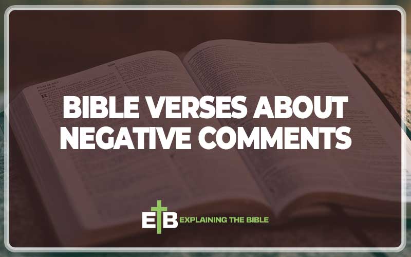 Bible Verses About Negative Comments