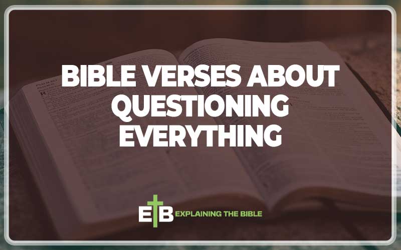 Bible Verses About Questioning Everything