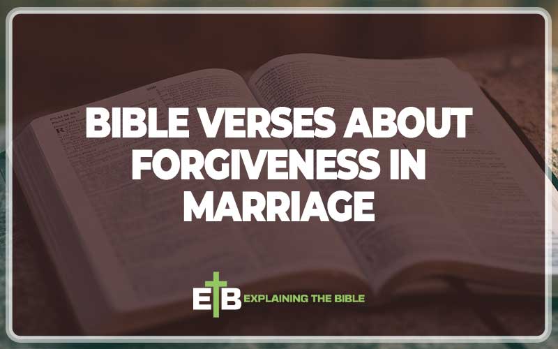 Bible Verses About Forgiveness In Marriage