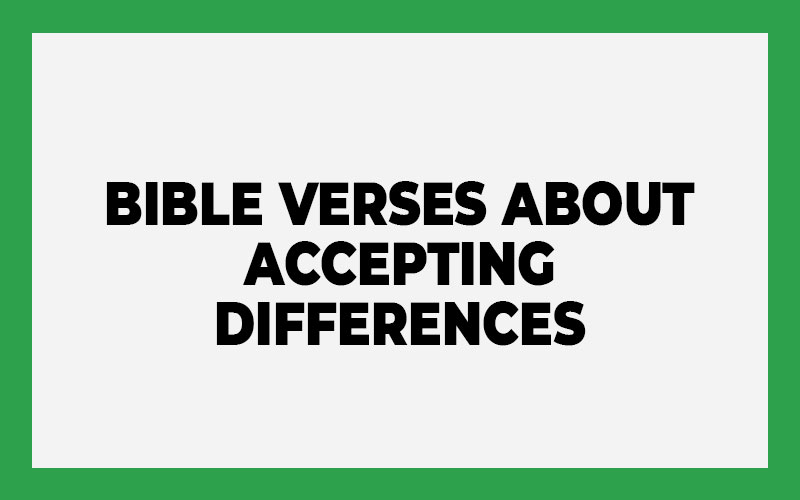 Bible Verses About Accepting Differences